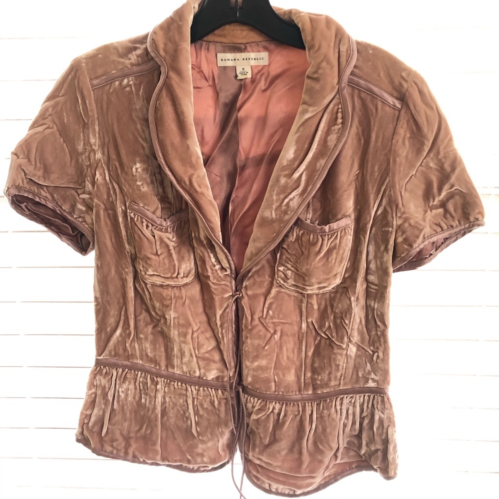 Rose velvet jacket